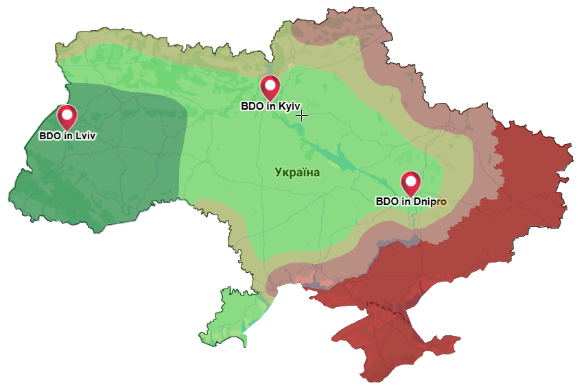 Зони інвестиційного ризику в Україні