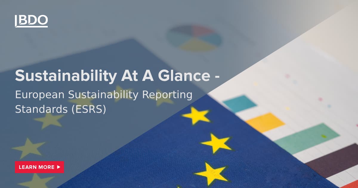 European Sustainability Reporting Standards (ESRS) - BDO