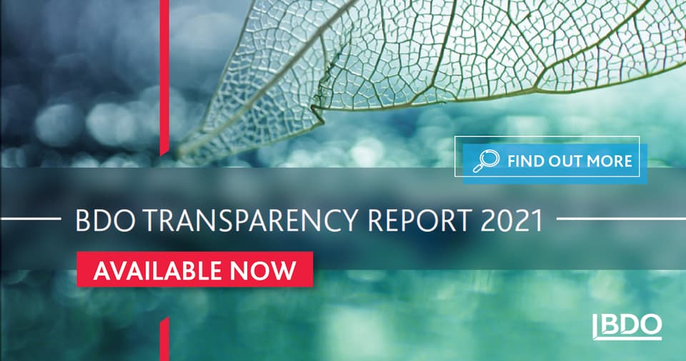 Звіт про прозорість BDO за 2021 рік - BDO