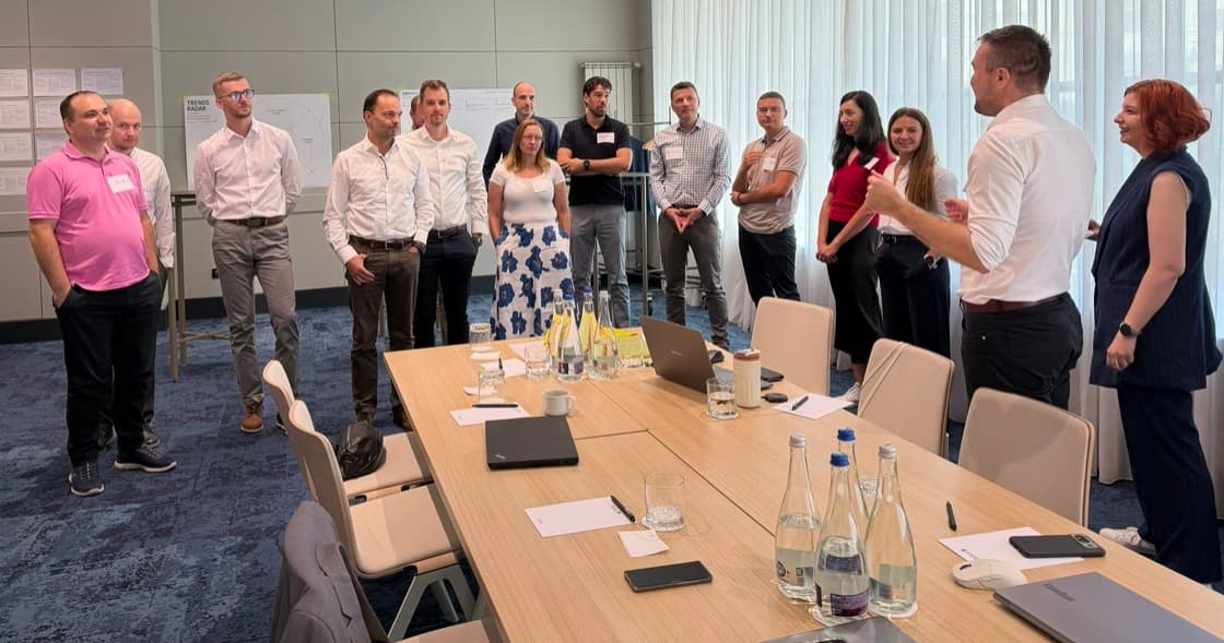 BDO Leadership Academy participants during a group discussion in Bucharest.