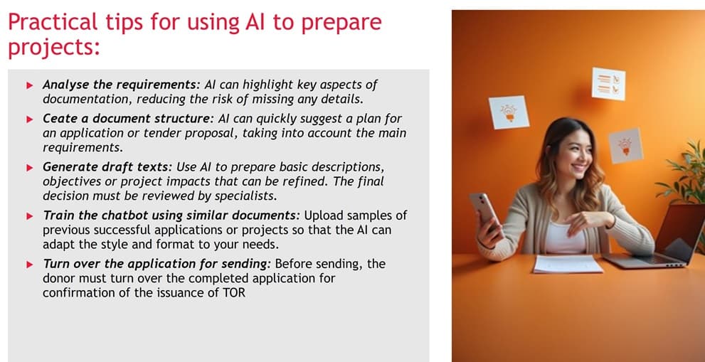Practical tips for using AI in project preparation