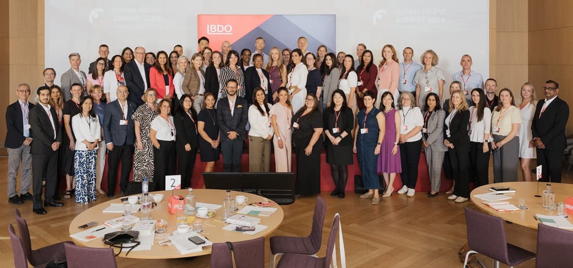 Global People Summit 2026: International Collaboration, Leadership, and HR Strategy within the BDO Network Participants at the Global People Summit 2026 pose for a group photo at BDO’s international HR event. Representatives from various countries discuss leadership, talent development, HR strategy, and international cooperation