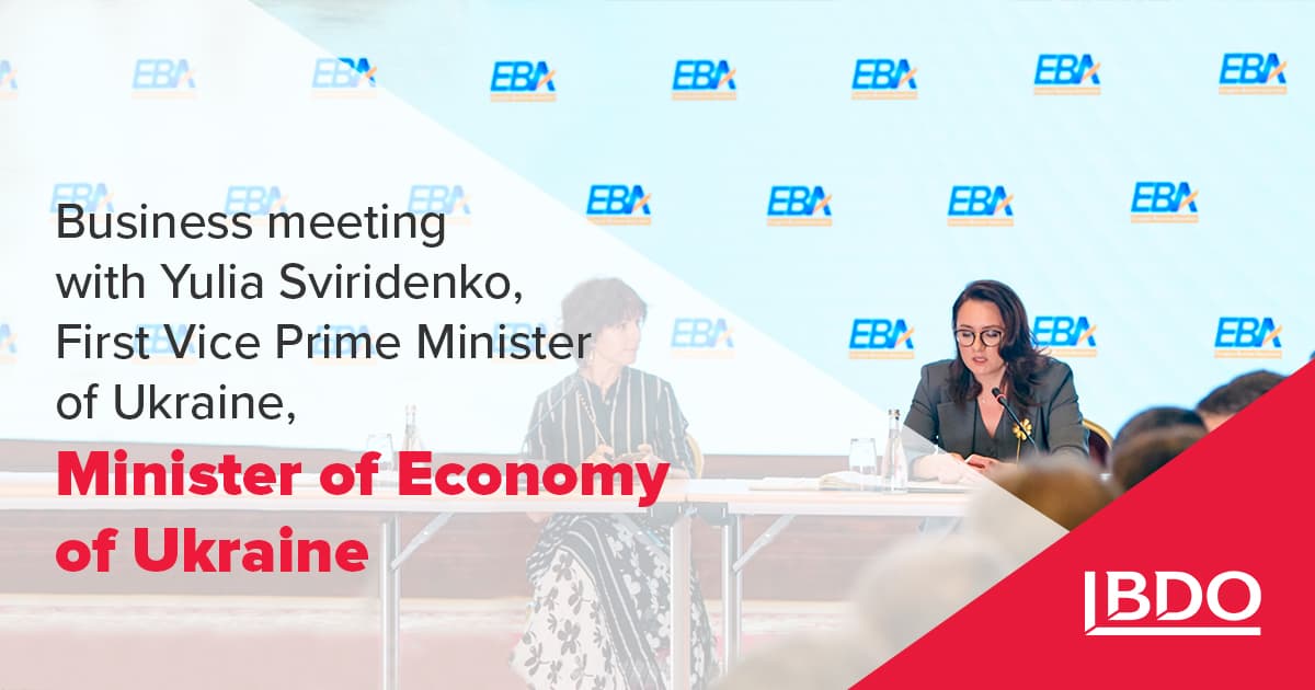 EBA organised a meeting of business with the First Vice Prime Minister ...