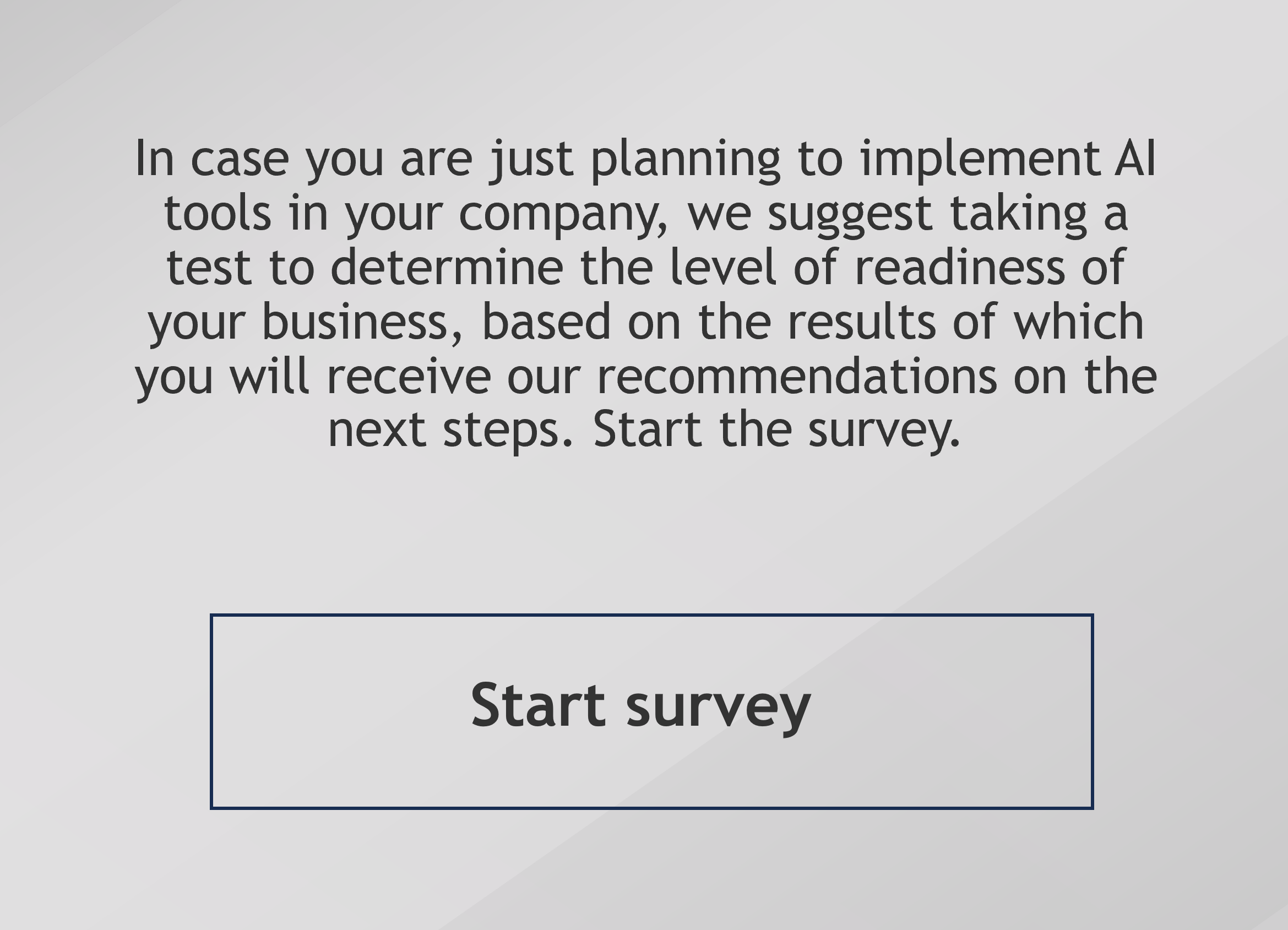 Implementation of AI Survey 1