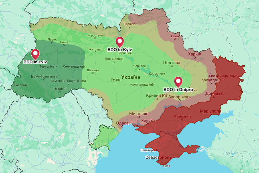 Зони інвестиційного ризику в Україні